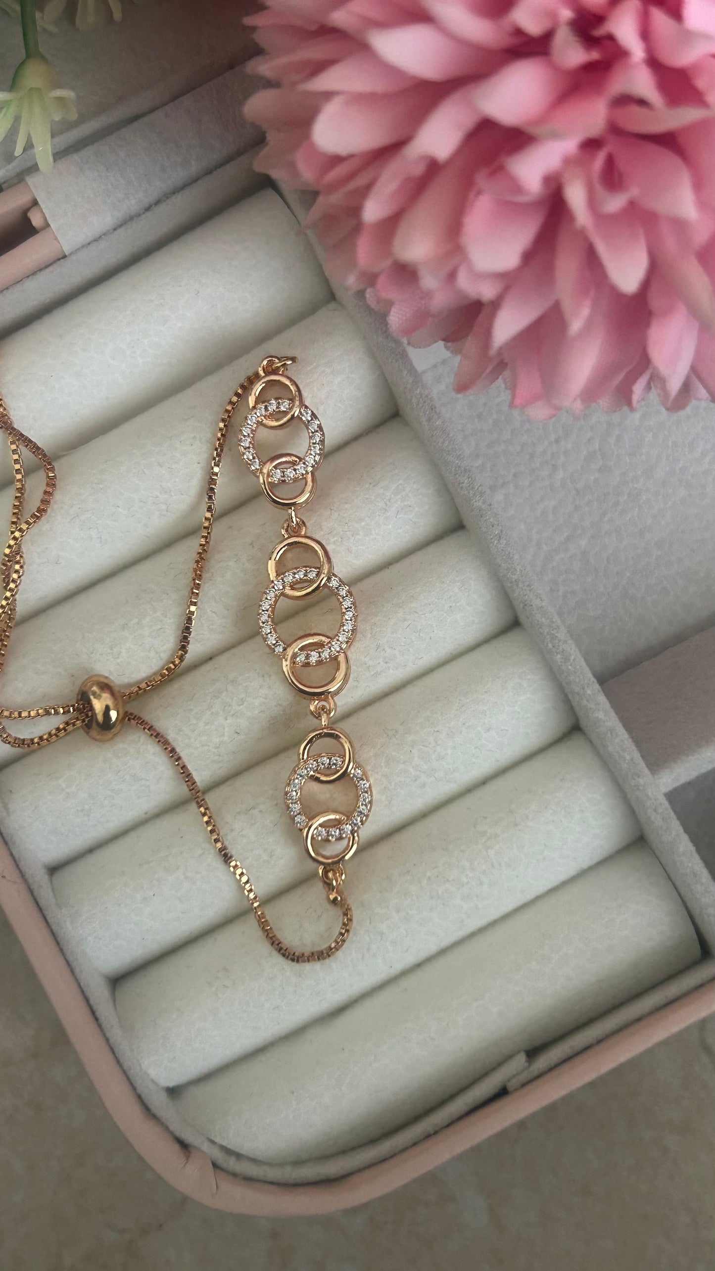 CZ adjustable bracelet