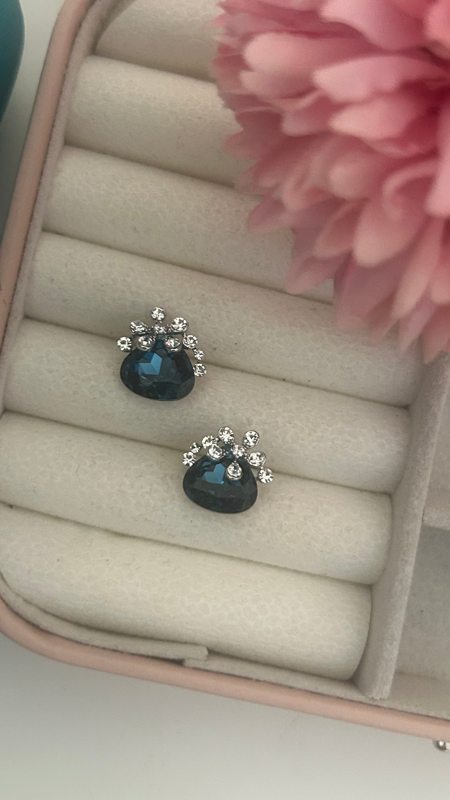 Evening Glam Blue Earrings – Perfect for Parties & Formal Wear