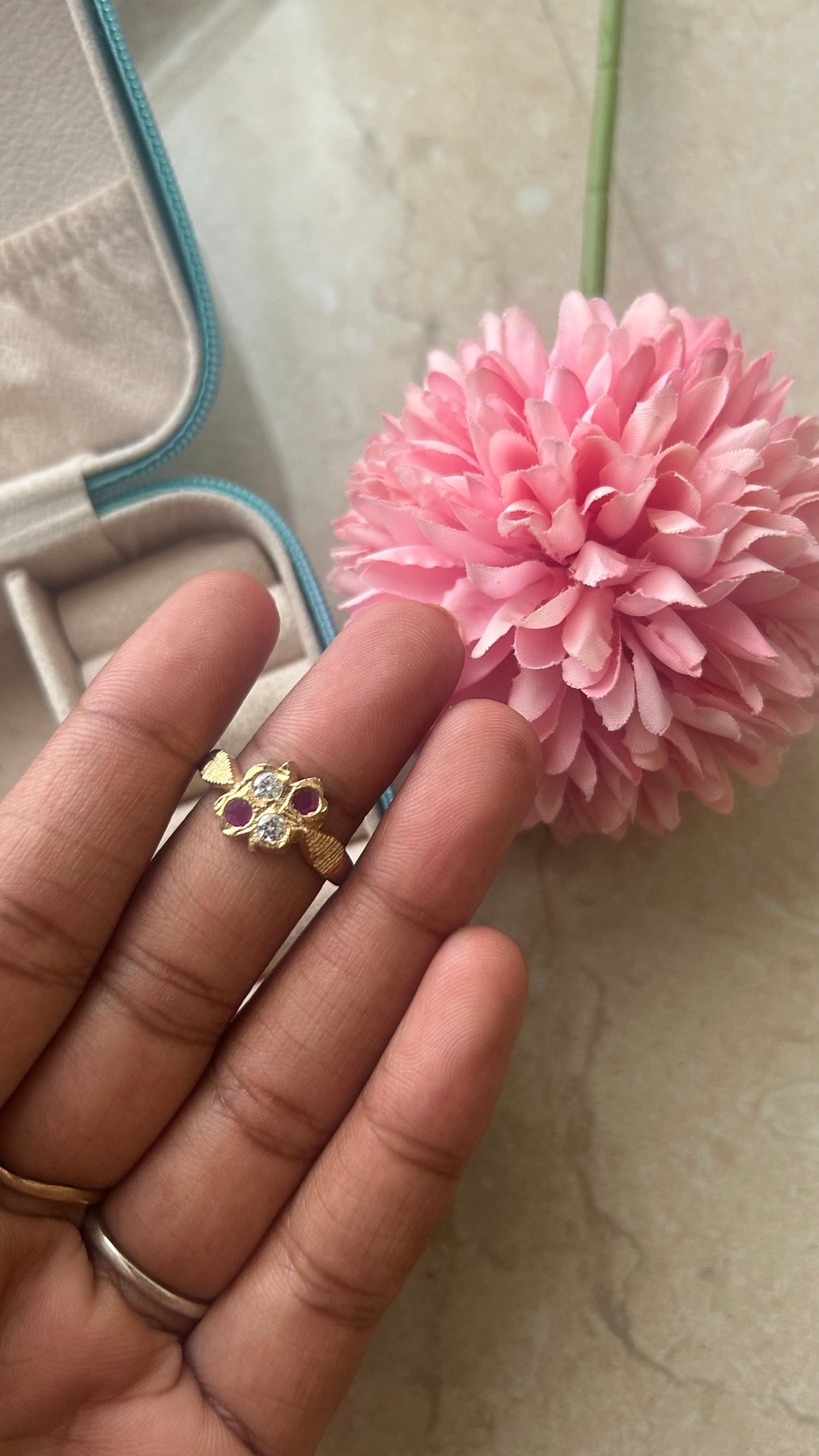 Panchaloham 4 stone ring