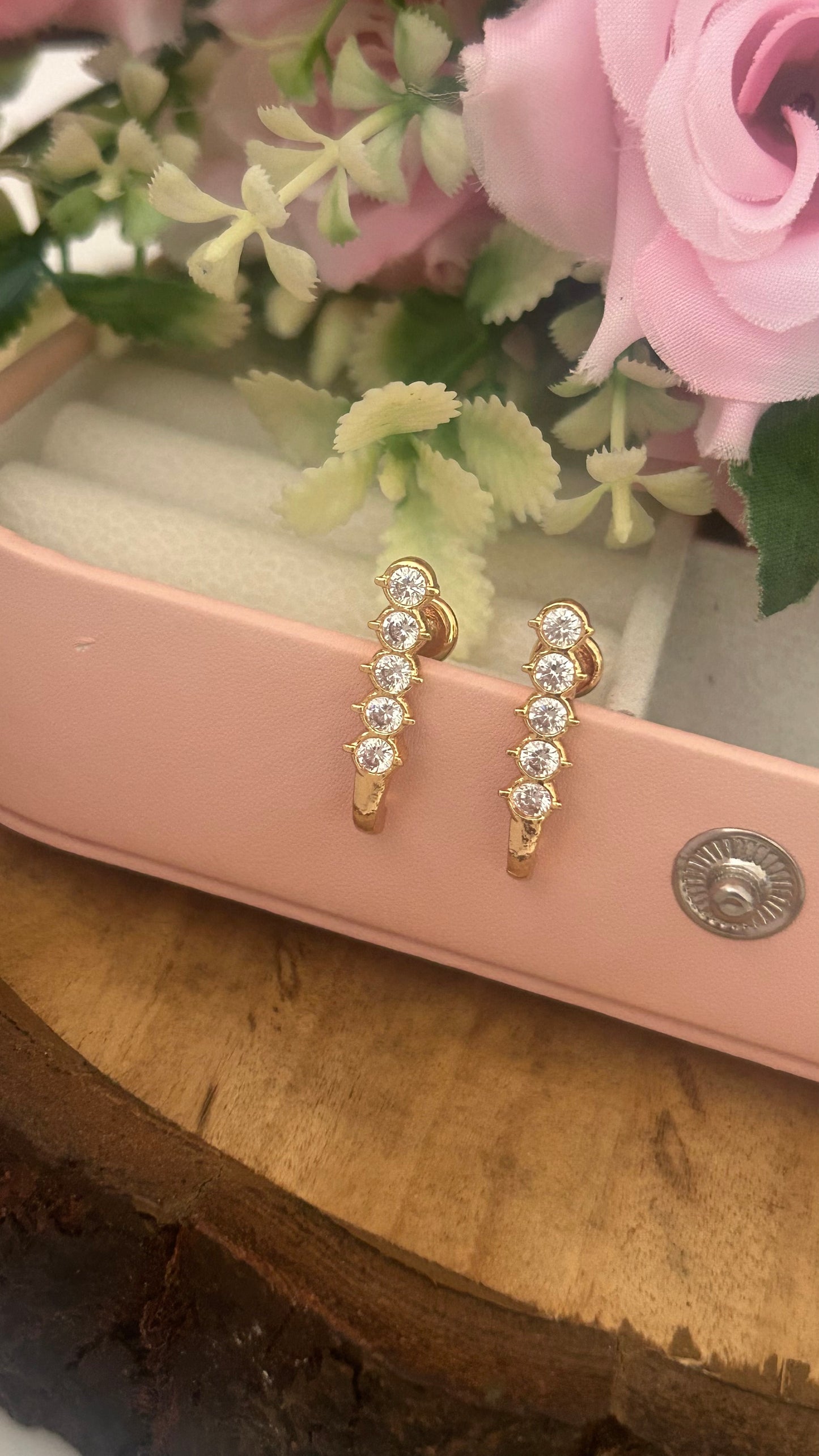 Traditional Panchaloham Hanging Earrings with Floral Design