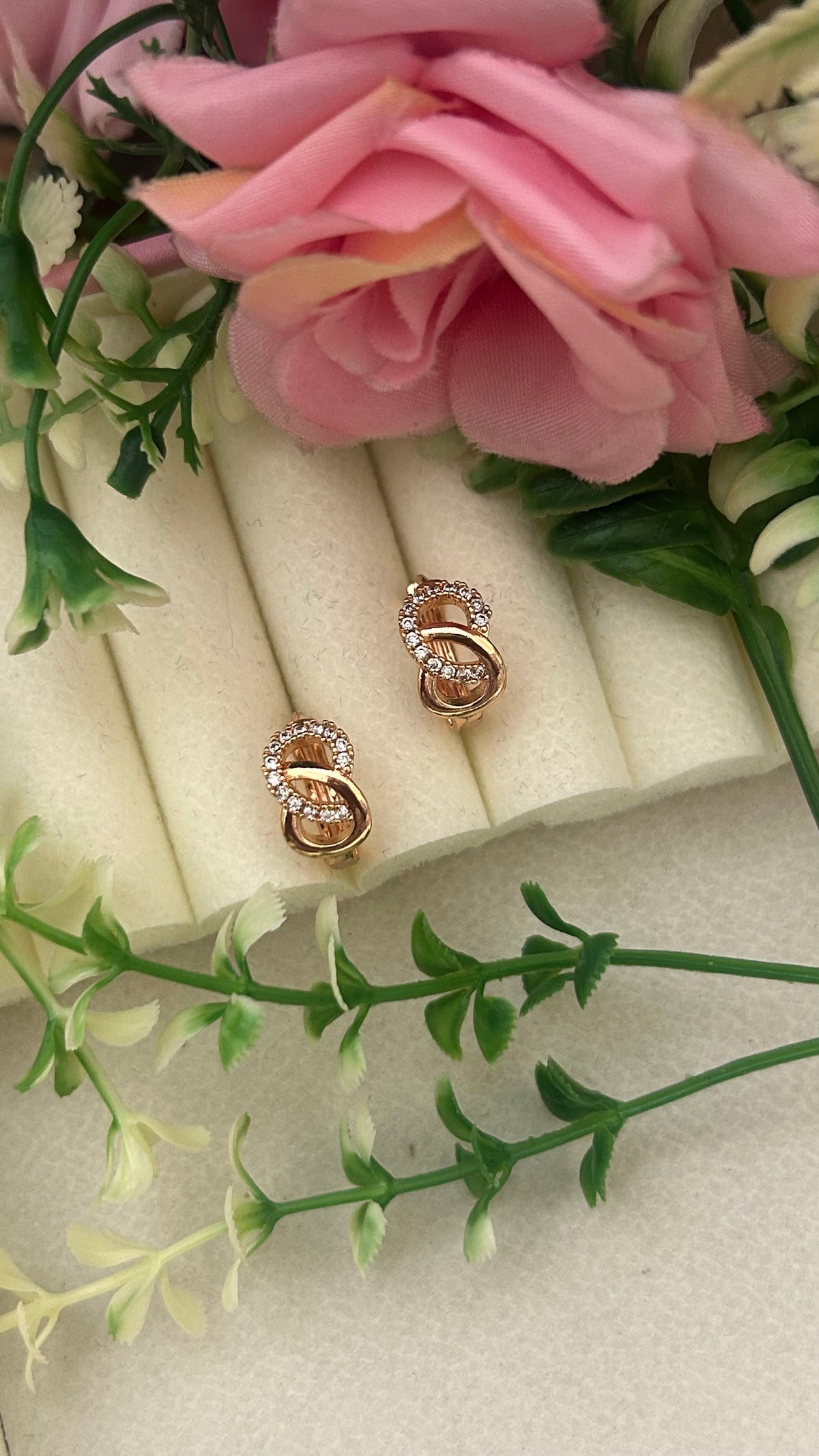 Cz infinity model Bali earrings