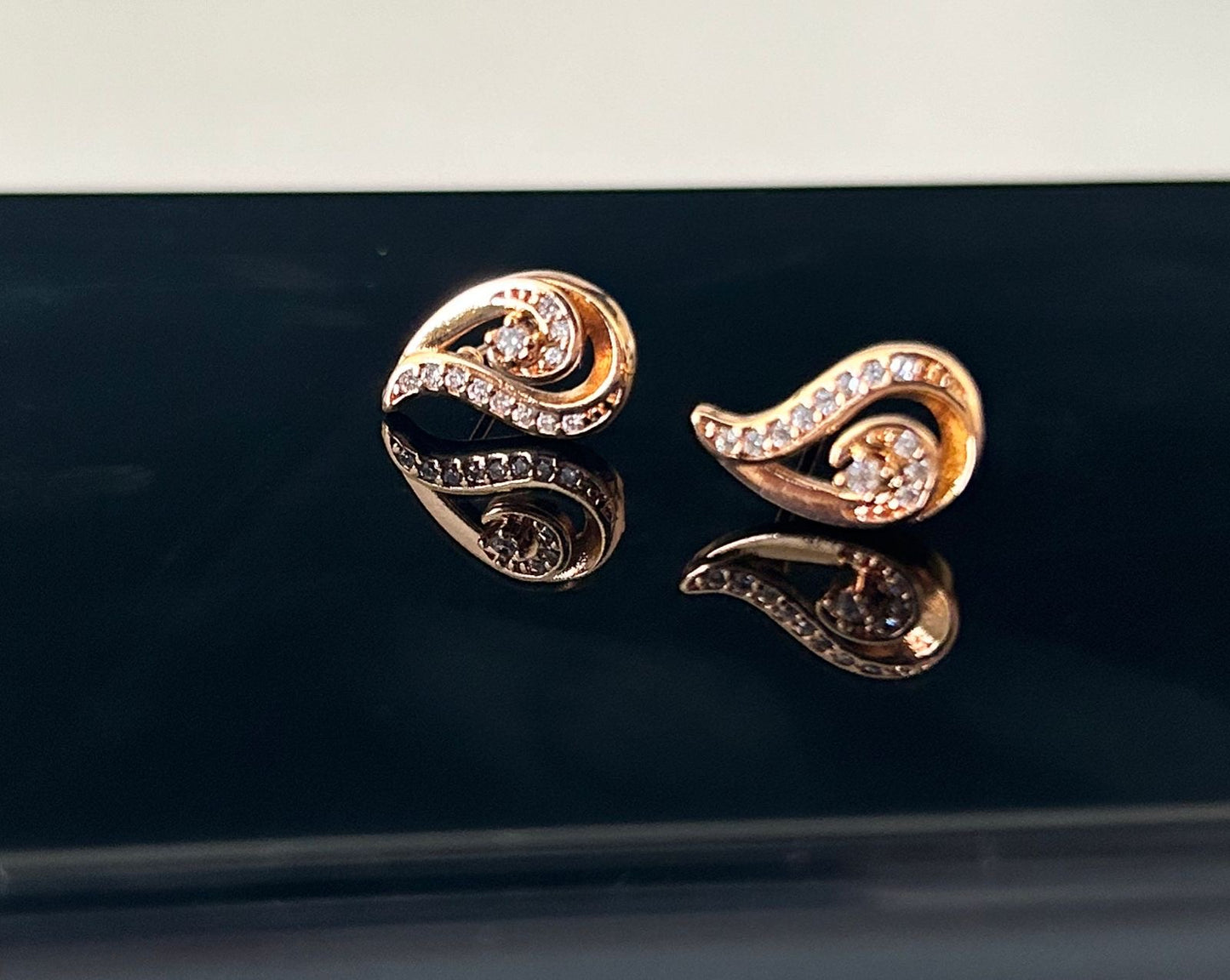 Gold Plated CZ Drop Earrings for Women