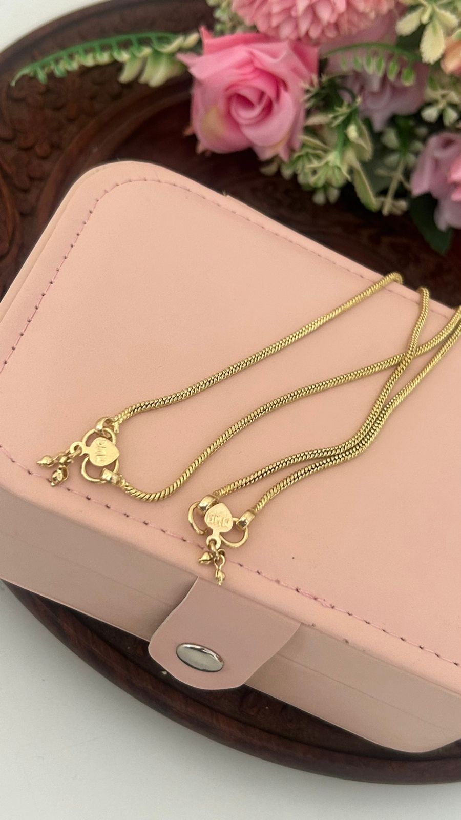 Panchaloam Gold Anklets for Women – Traditional Lightweight Daily Wear Payal in 10 n half inch