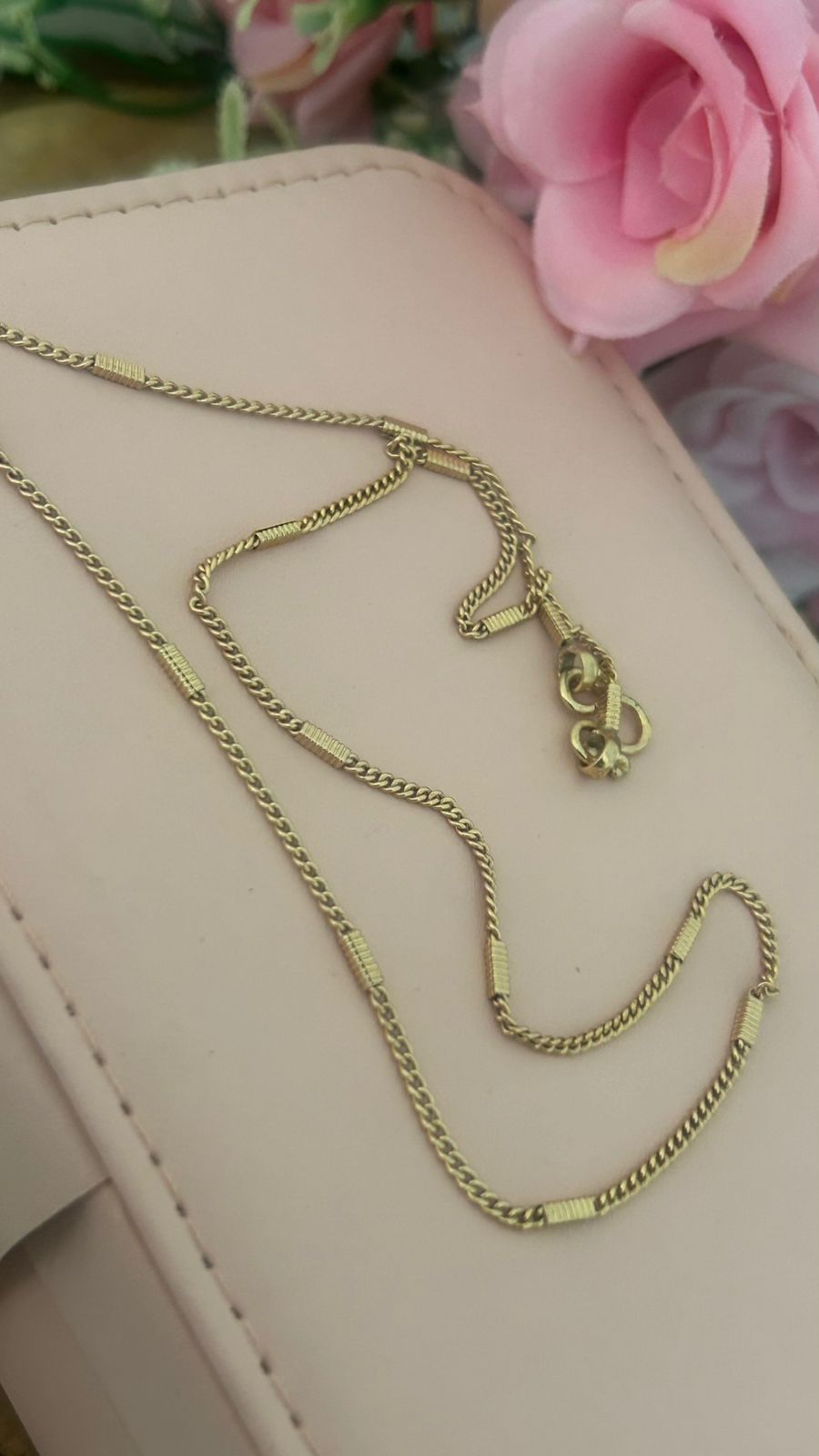 “Unpolished Panchaloham Box Link Chain 18 Inches | Traditional Temple Jewellery for Men & Women”