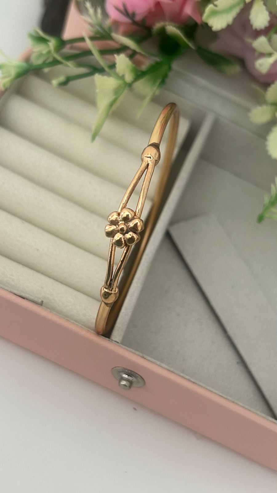 –Floral Charm Unpolished Kada for Women”