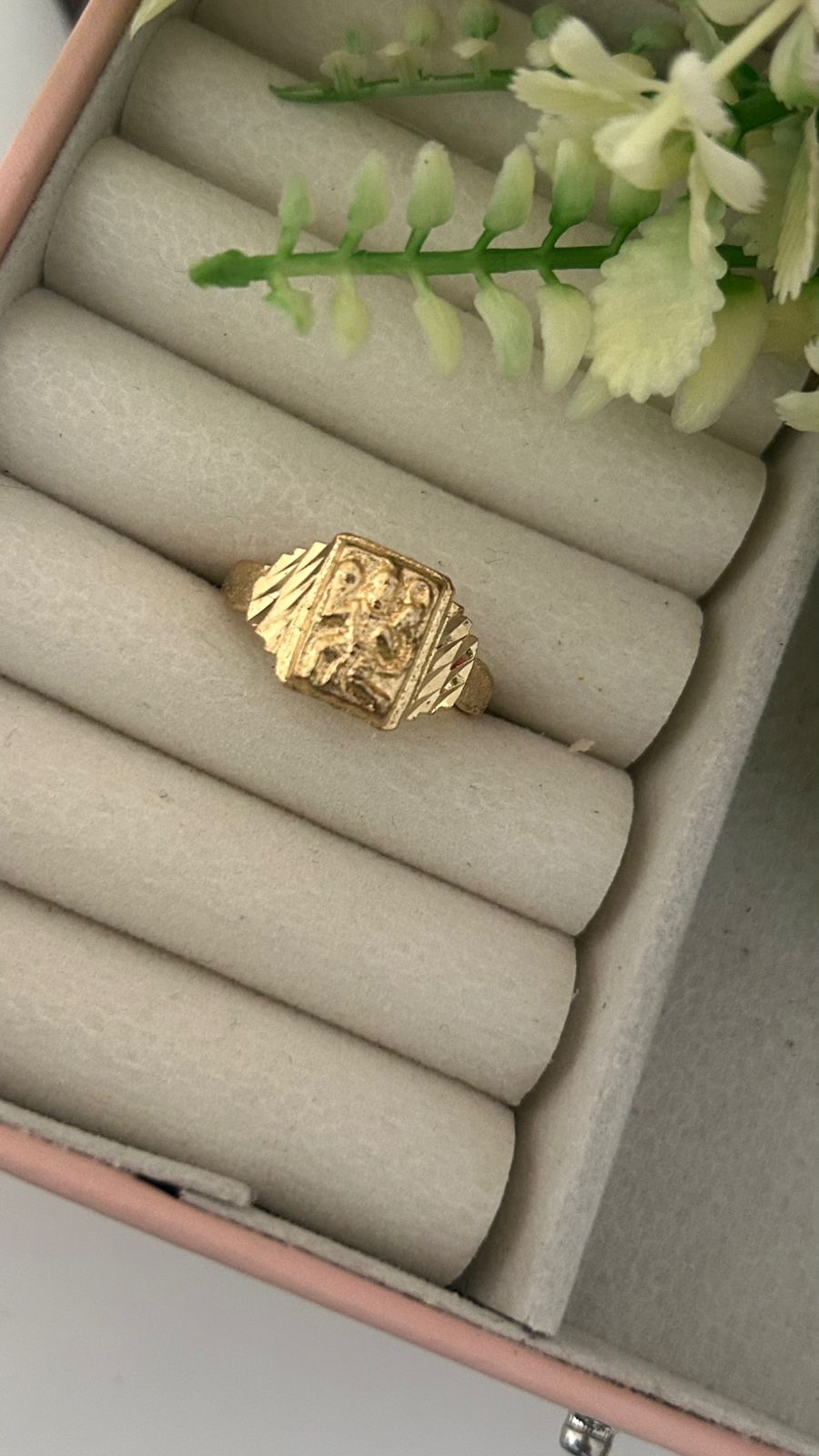 Handcrafted Panchaloham Lord Hanuman Embossed Ring