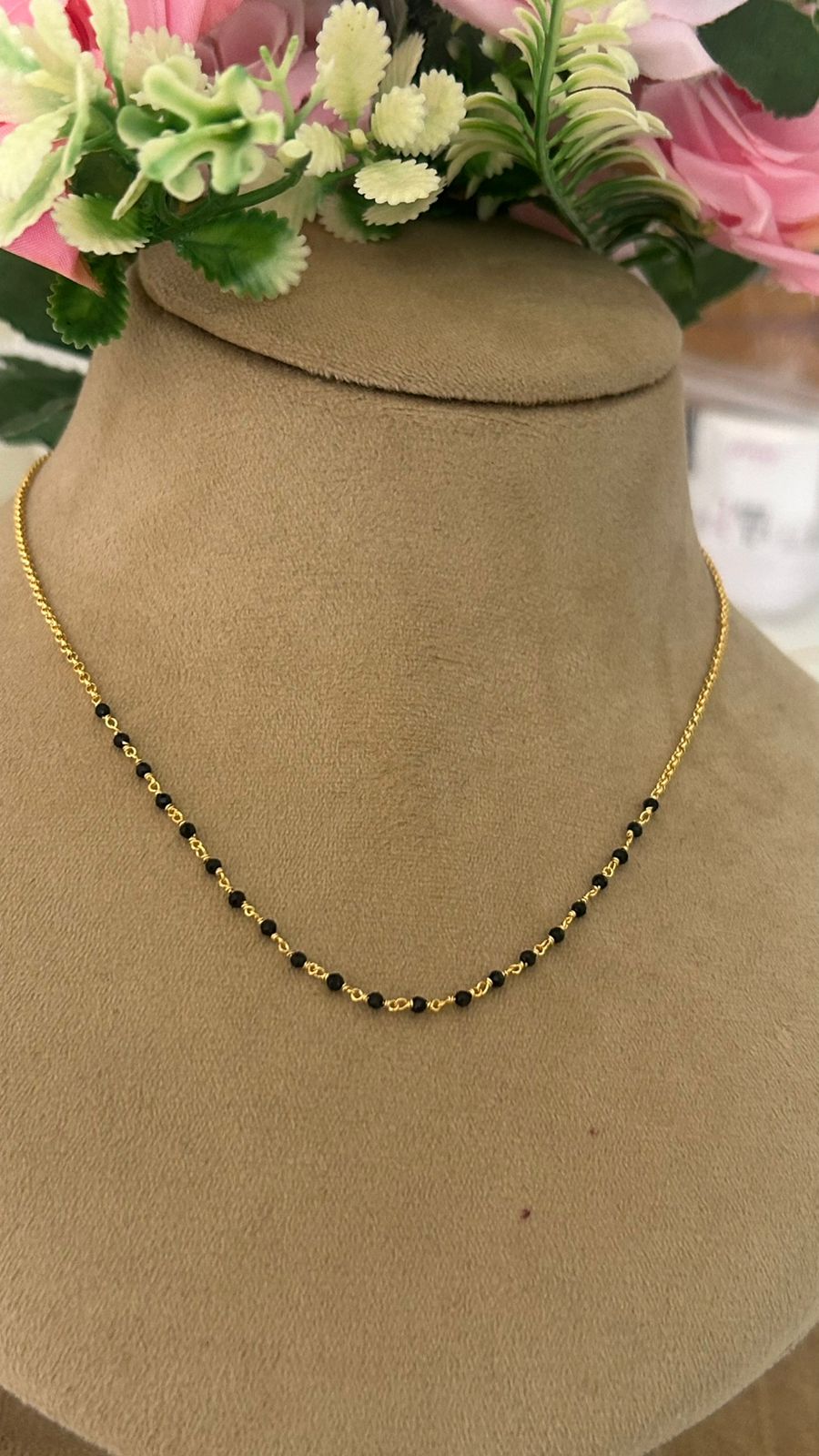 Modern Black Beads Chain for Women – Sleek Daily Wear Jewelleryll 16 inch’s only