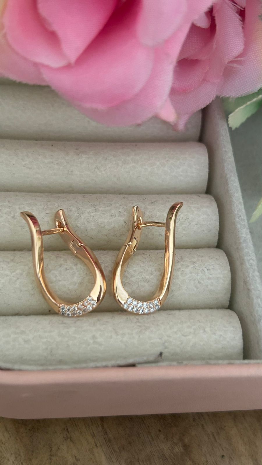 Elegant Teardrop-Shape CZ Bali Earrings with Gold Finish