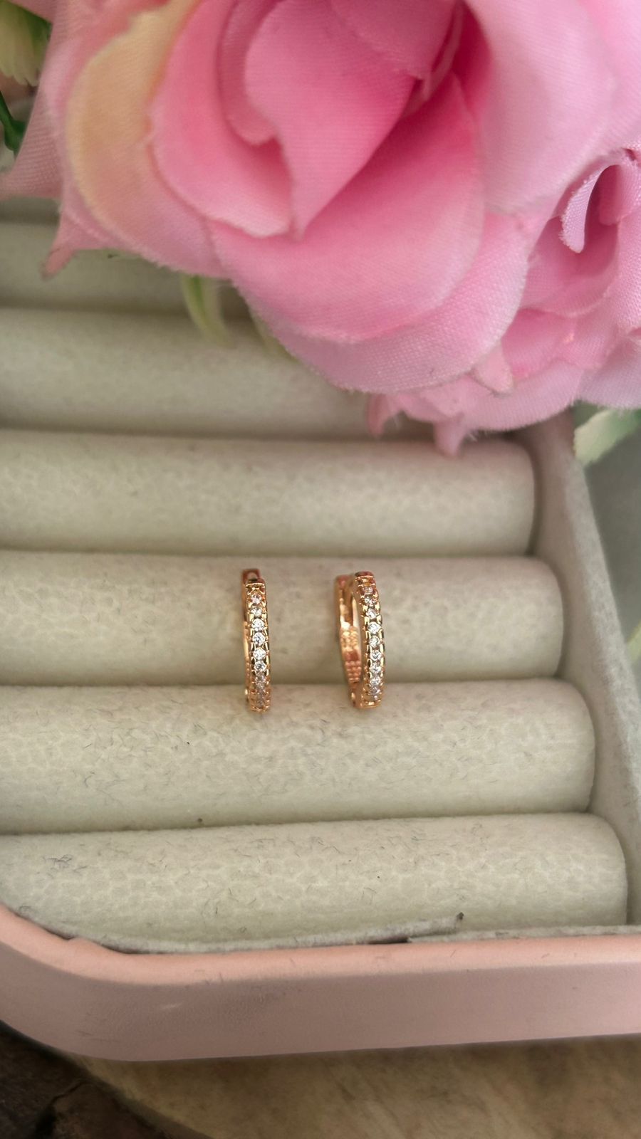 Slim CZ Stone Bali Earrings for Daily Wear