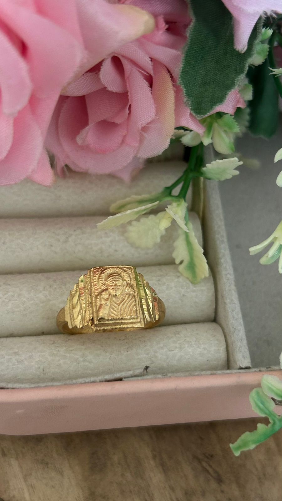 Divine Sai Baba Panchaloham Temple Ring (Unpolished Finish)