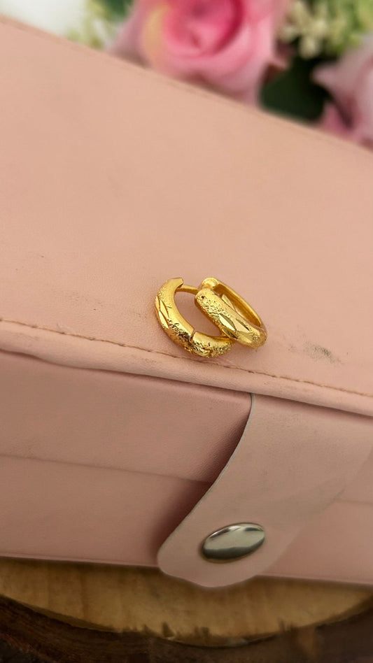 Micro Gold Plated DIY Cut Bali Earrings – Lightweight Daily Wear Hoops (medium size