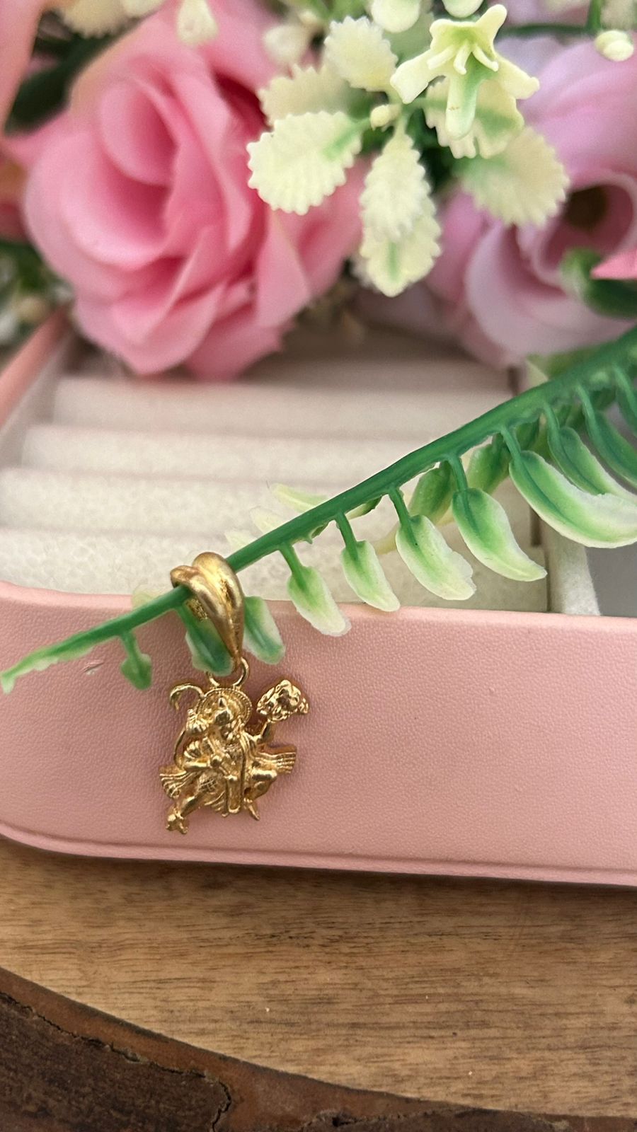 Handcrafted Panchaloham Hanuman Pendant | Sanjeevani Mountain Design