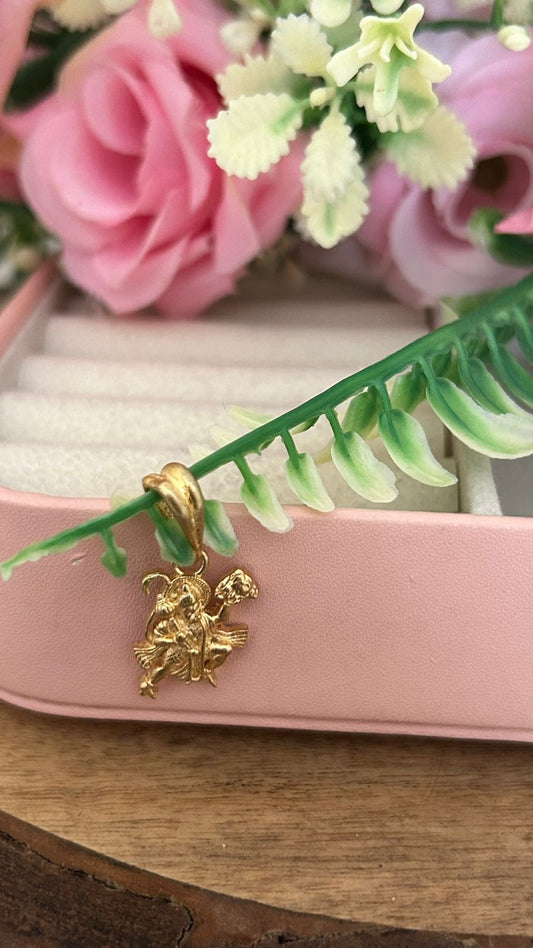 Handcrafted Panchaloham Hanuman Pendant | Sanjeevani Mountain Design