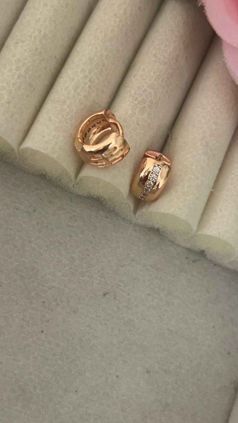 Classic Cubic Zirconia Huggie Earrings – Elegant Gold Plated Hoops