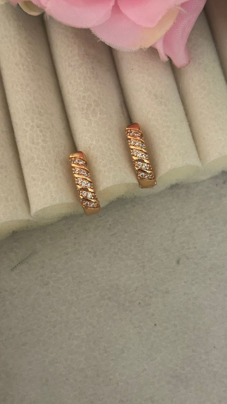 Trendy Twisted CZ Hoop Earrings – Stylish Party Wear Jewellery