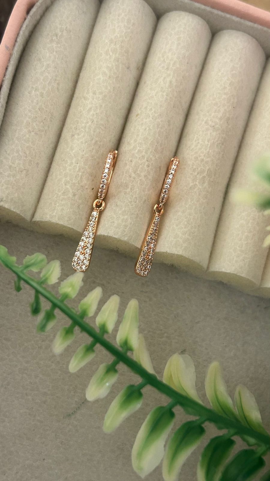 Sleek Vertical Crystal Bar Dangle Earrings for Women