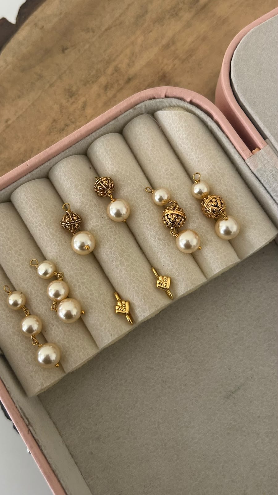 3-in-1 Changeable Pearl Hanging Earrings with Plain Hook