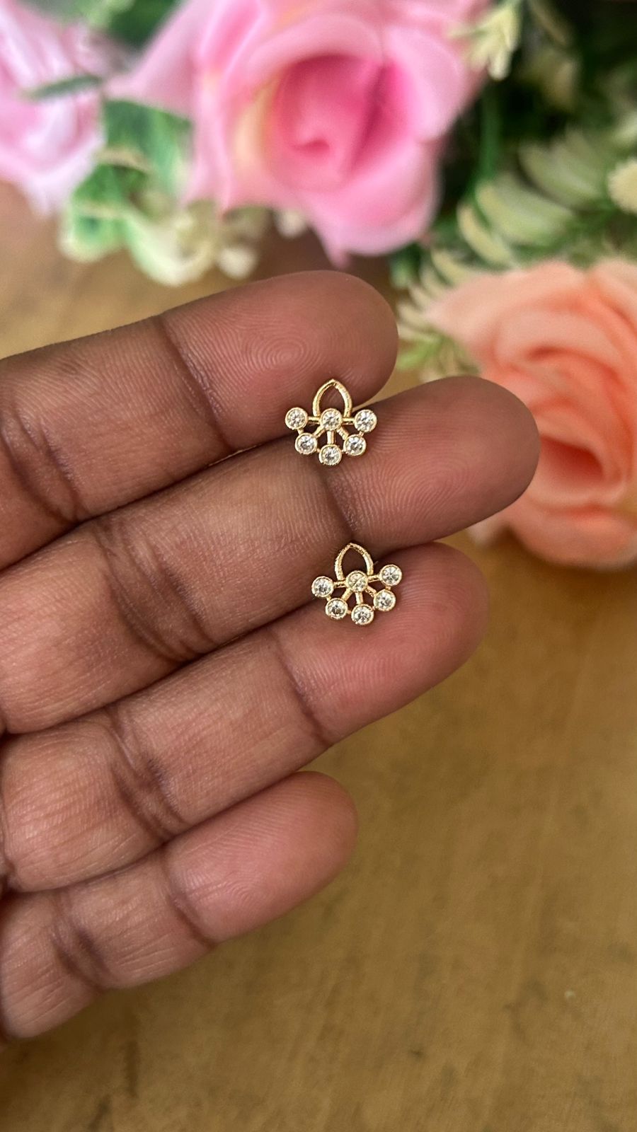 Small Flower Earrings – Nose Pin Style Minimal Studs