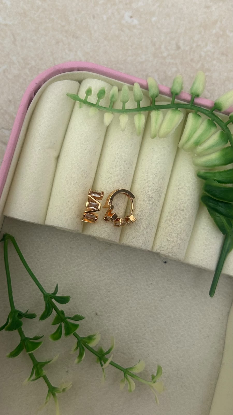 Elegant Zigzag Design White Baguette CZ Stone Gold Finish Mini Bali Hoop Earrings for Women – Trendy Daily Wear