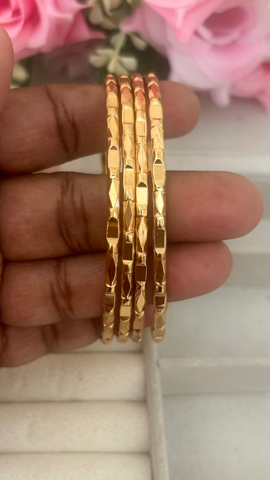 Textured Panchaloham Bangles – Handcrafted Unpolished Traditional Style