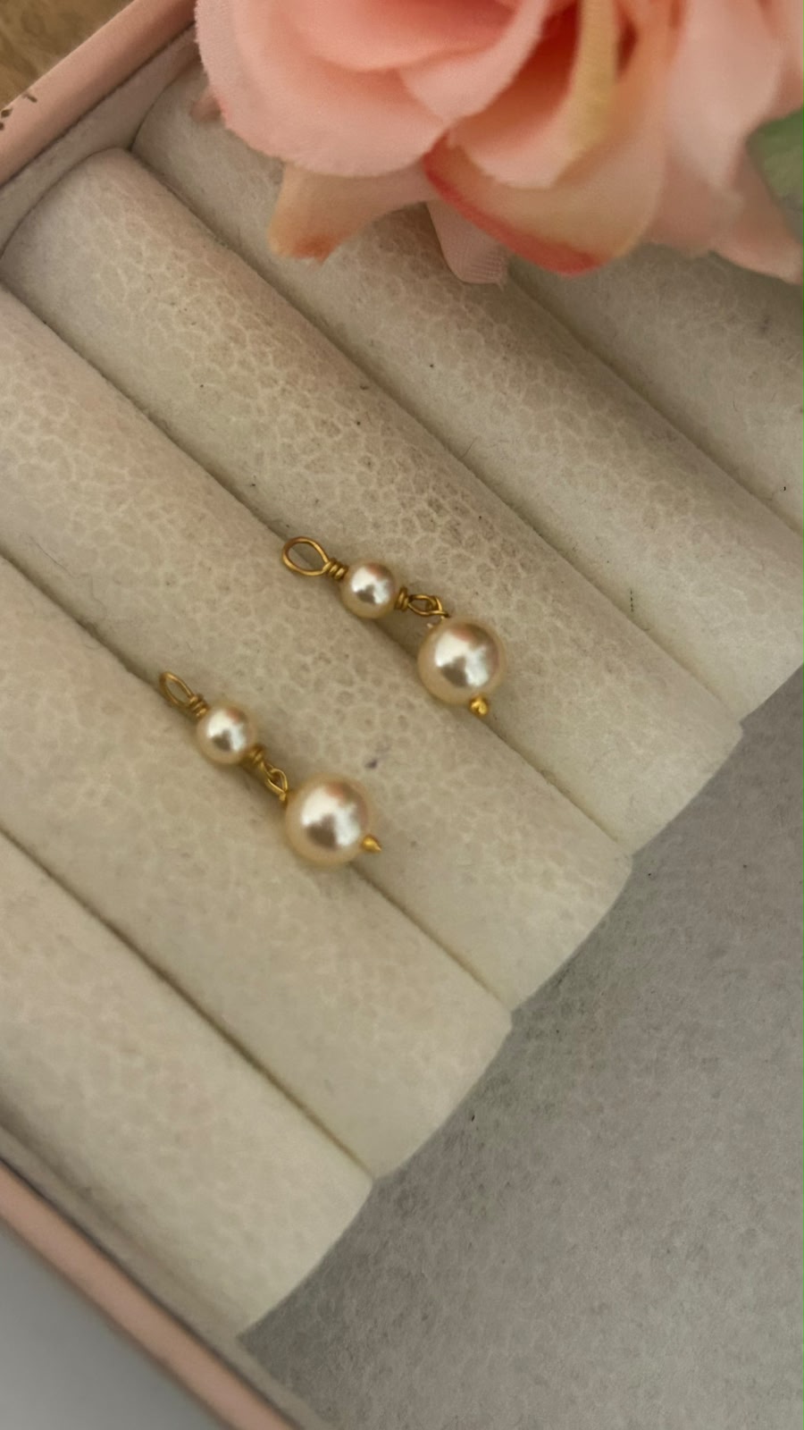 Elegant Triple Diamond Stud Earrings in Panchaloham ( small size)– Delicate Gold Plated Sparkle for Daily Wear