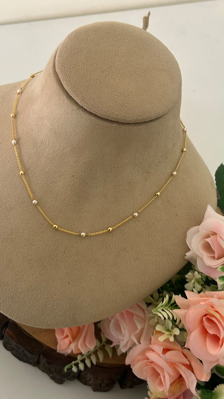 Minimalist Micro Gold-Plated Black Bead Mangalsutra Chain for Women