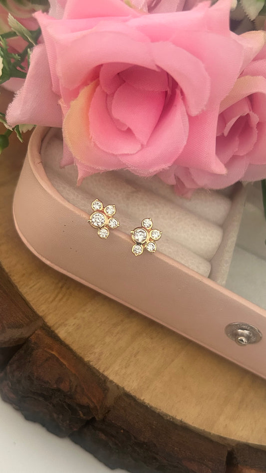 Radiant Half Moon Panchaloham Studs with polish– Add a Divine Touch to Your Look