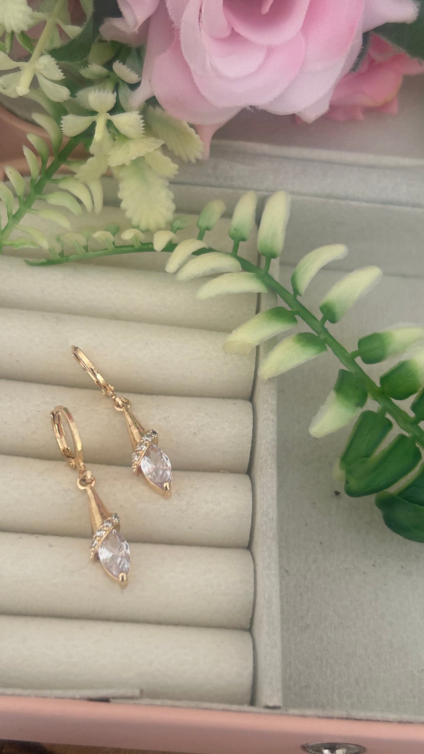 Elegant CZ Drop Earrings | Hanging Earrings for Women