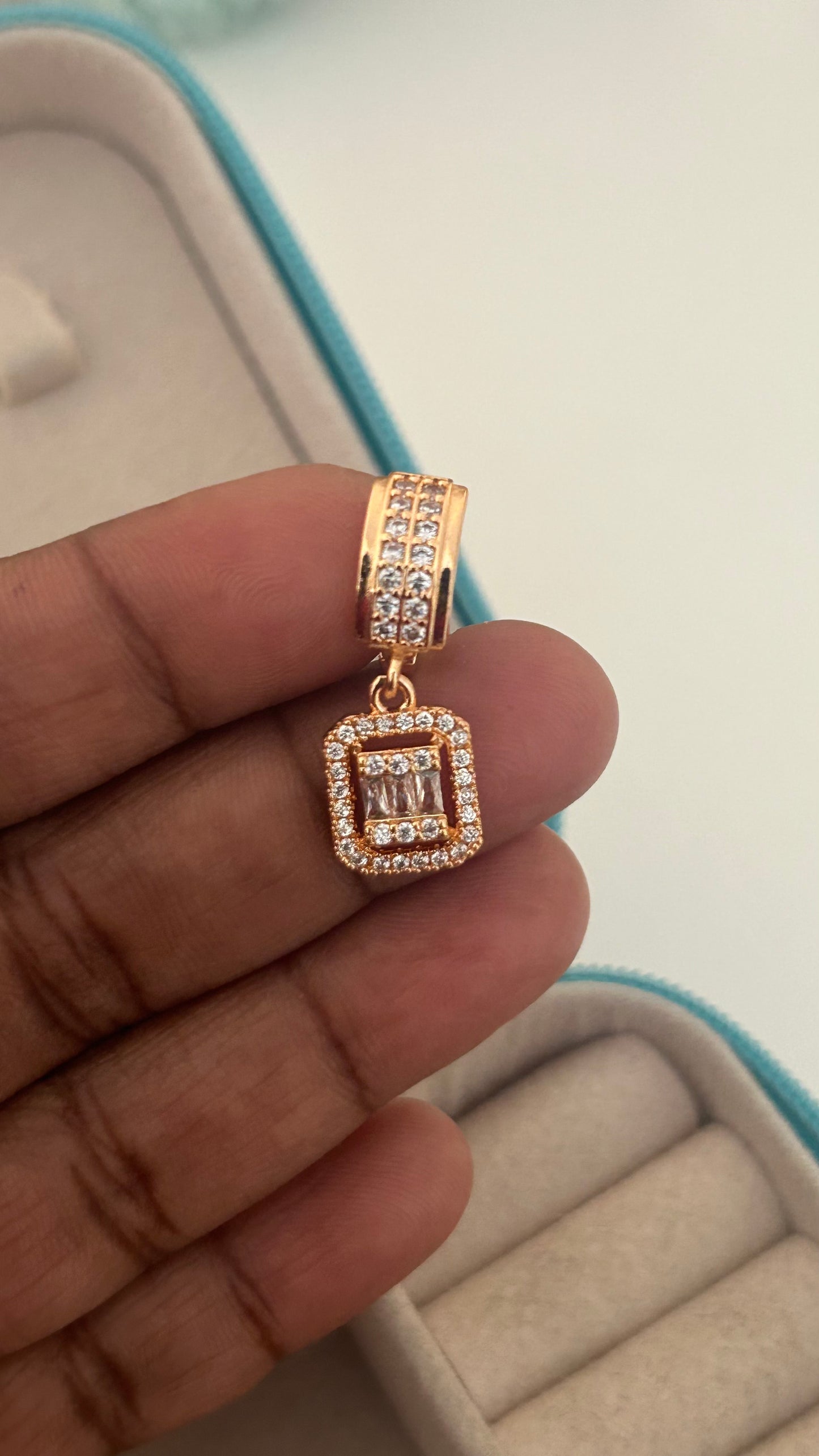 CZ Bali with rectangle shape hanging