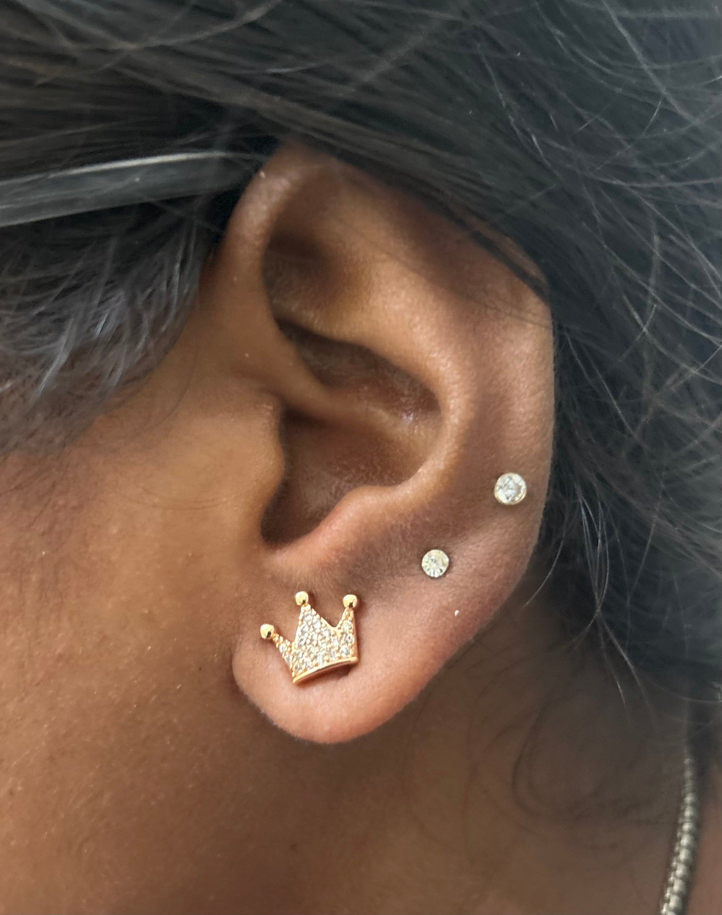 CZ crown stud