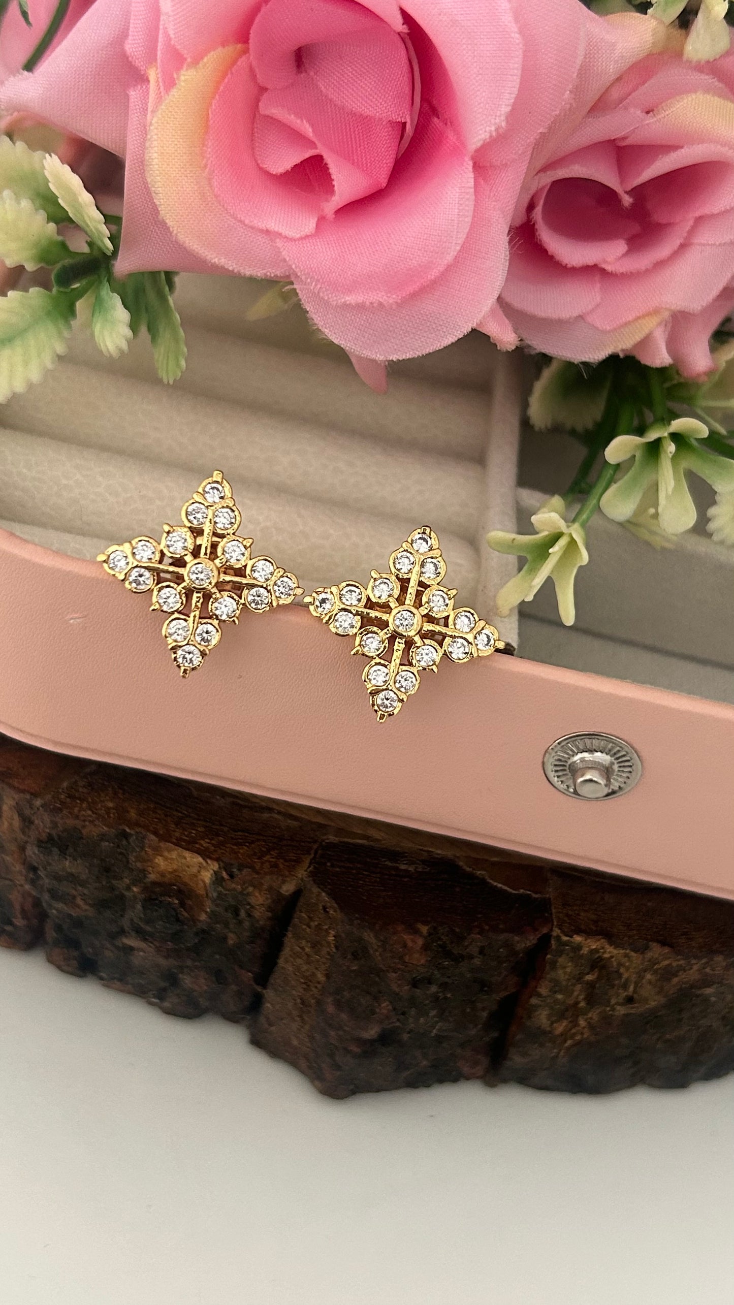 Classic Panchaloham Diamond-Cut Stud Earrings – Everyday Grace
