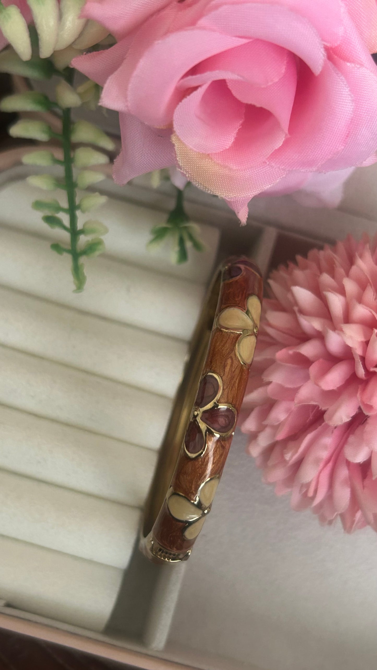 Crimson blossom enamel kada ll openable kada