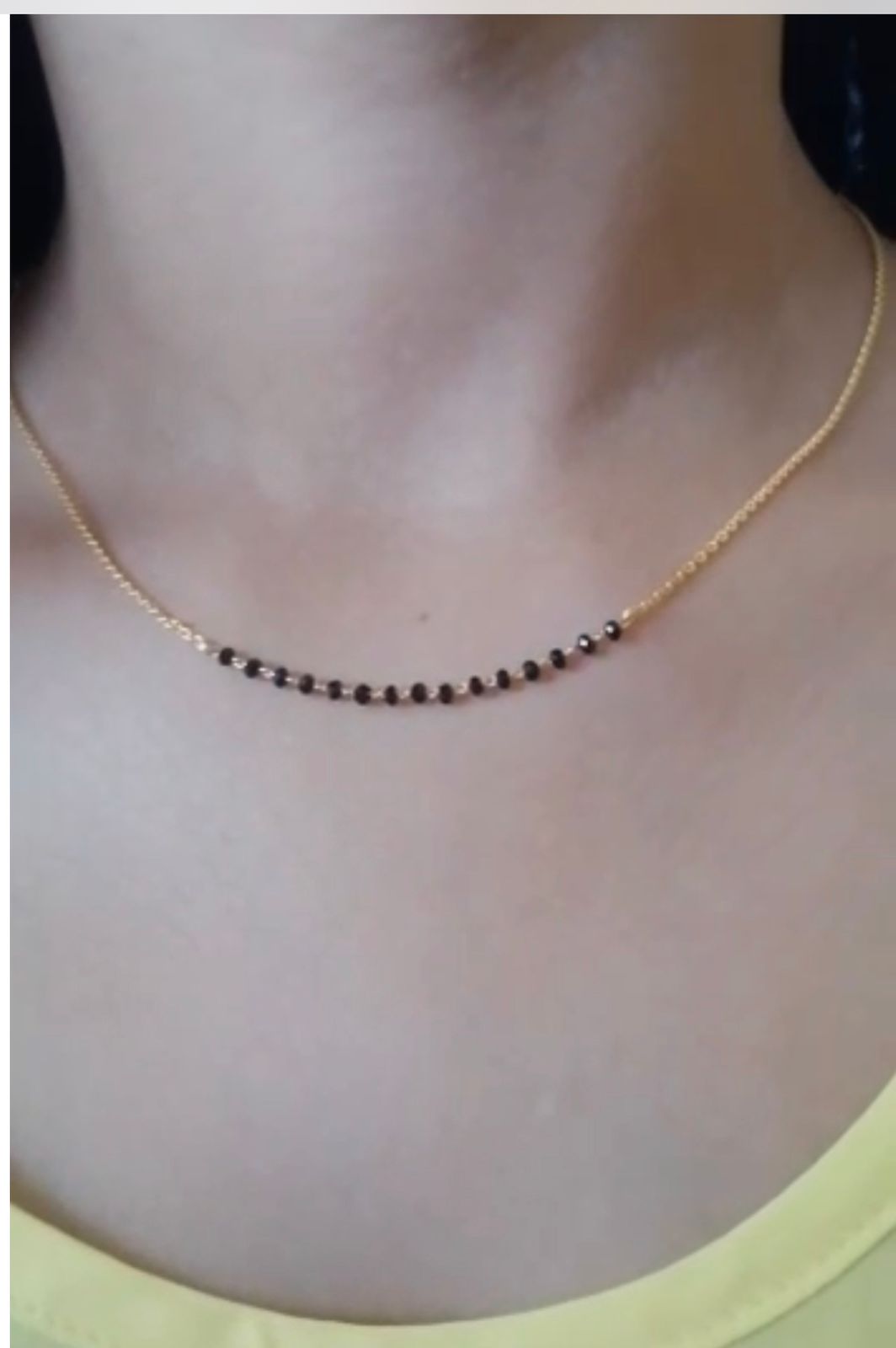 CZ SINGLE LINE BLACKBEADS CHAIN