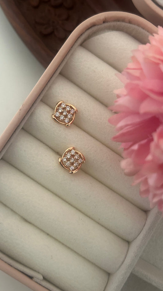 CZ RECTANGLE SHAPE STUDS WITH FULL STONES