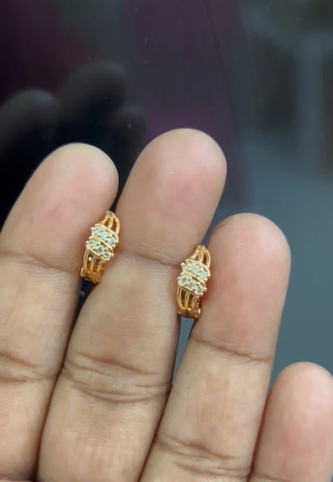 CZ Small Bali Earring