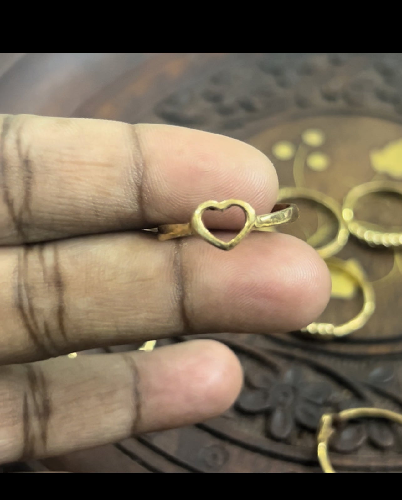 Panchaloham heart shape ring