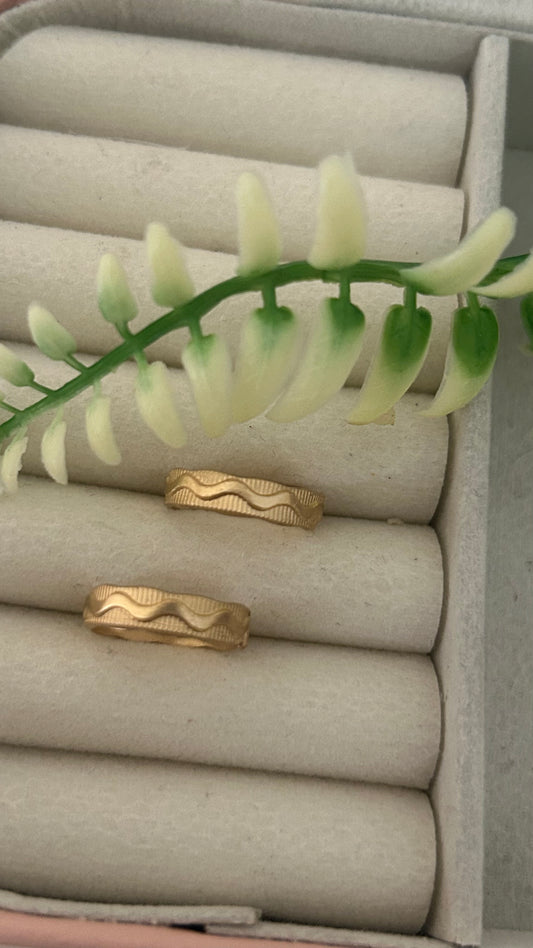 Panchaloham Toe Rings Unpolished Finish pair of 2| Wavy Pattern Ethnic Design