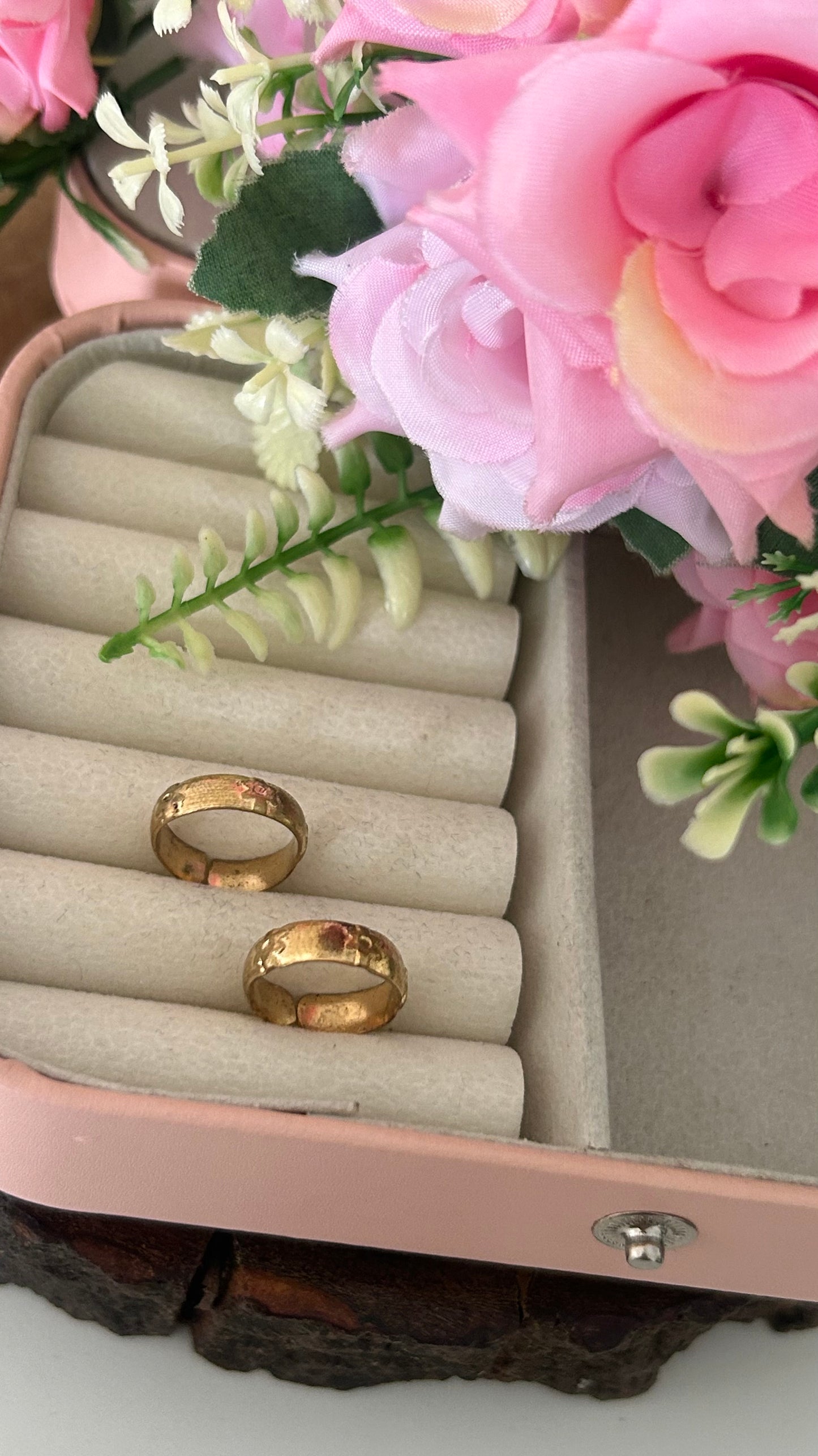 Adjustable Daily Use Panchaloham Toe Rings | Unpolished Traditional Temple Jewellery