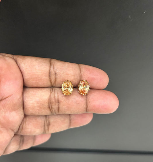 CZ GOLD COLOUR STUD