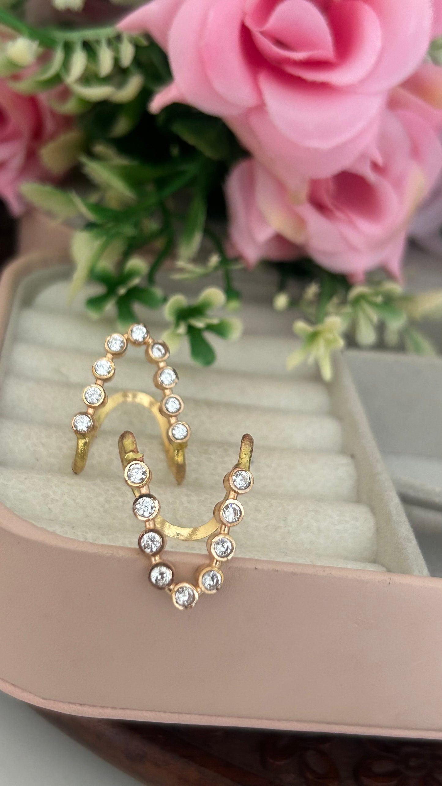 Panchaloham diamond replica vanki ring with adjustable size ll unpolished
