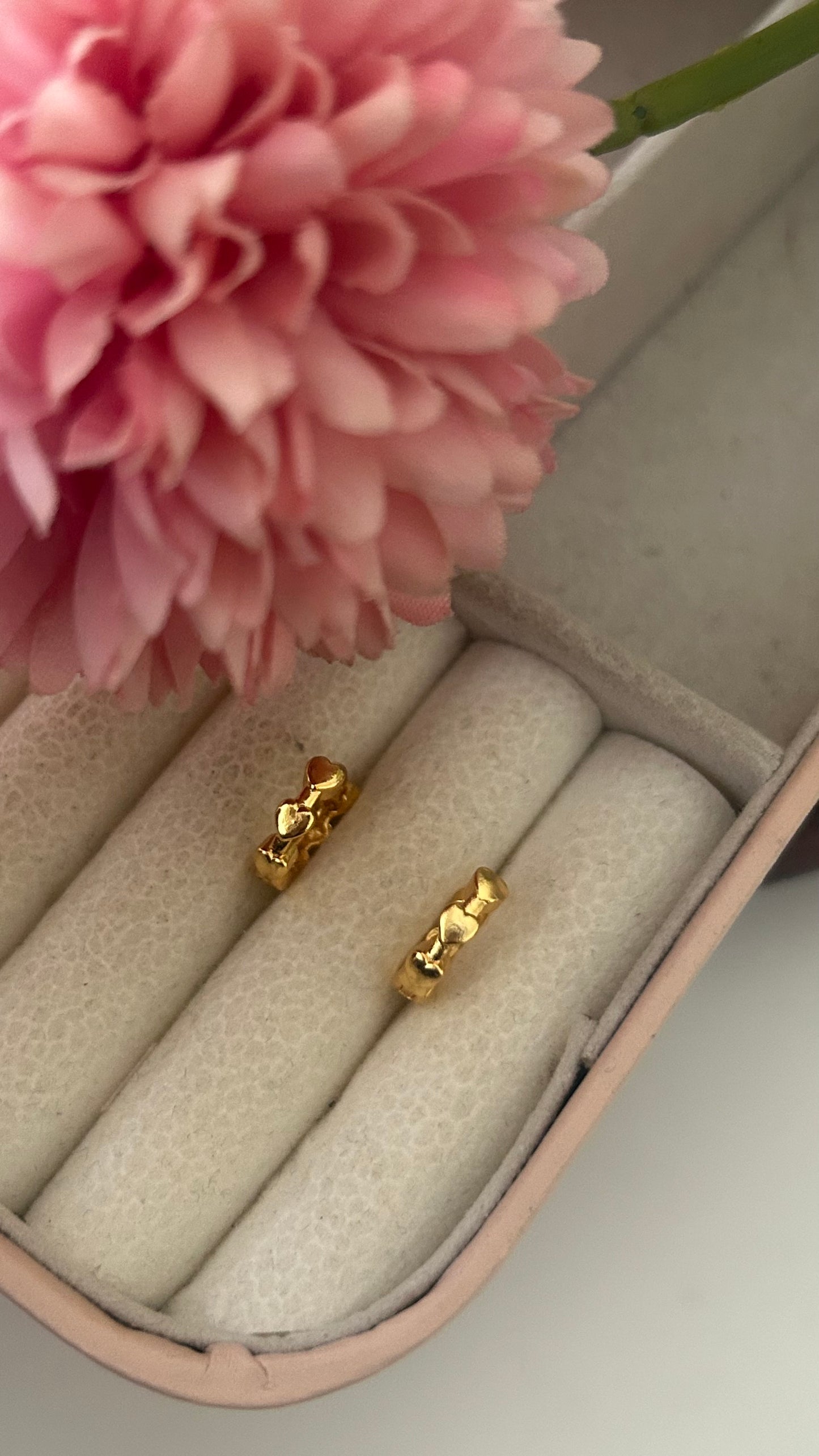 Micro gold plated Bali in heart shape