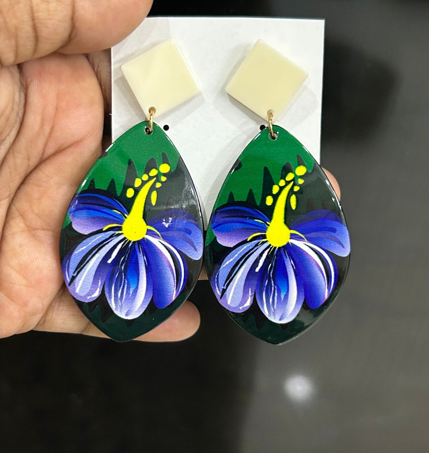 Fancy Hand painted earring