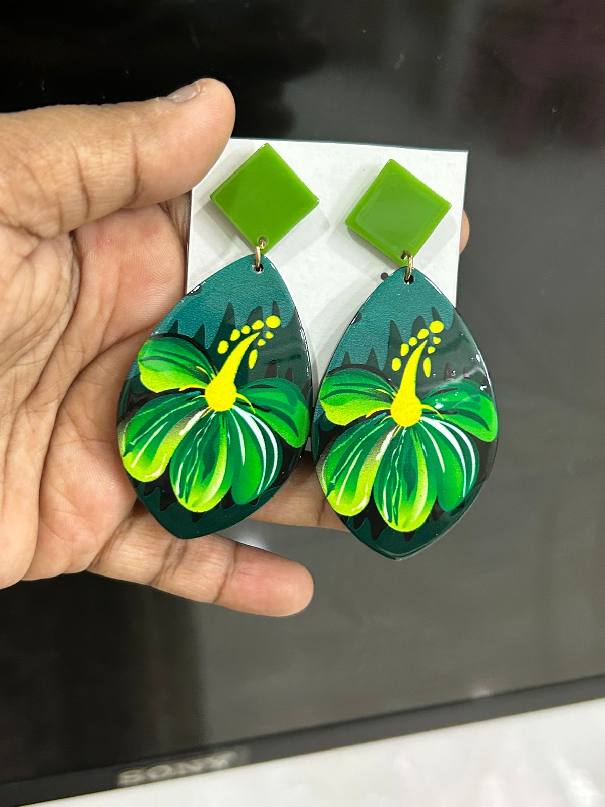 Fancy Hand painted earring