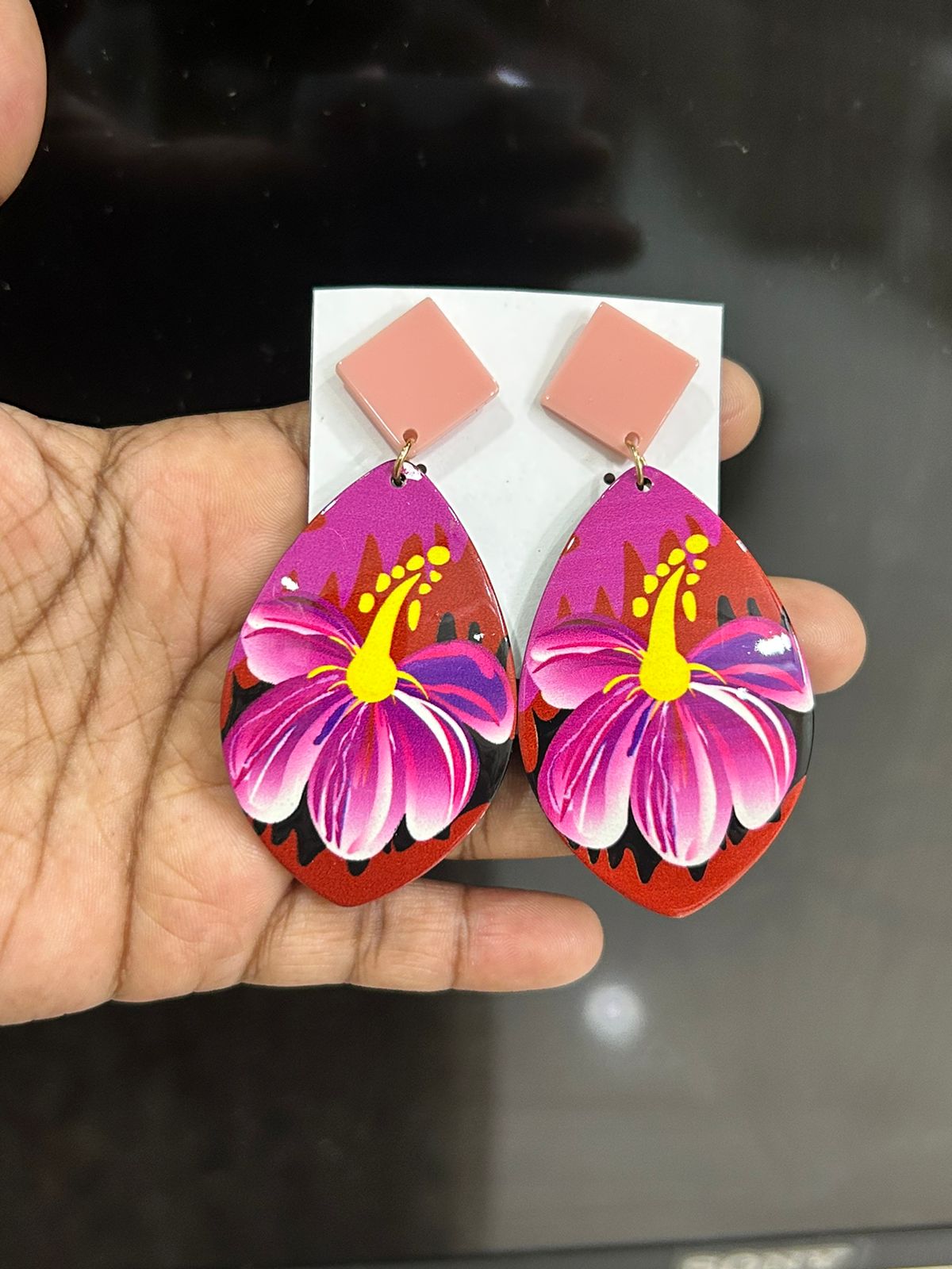 Fancy Hand painted earring