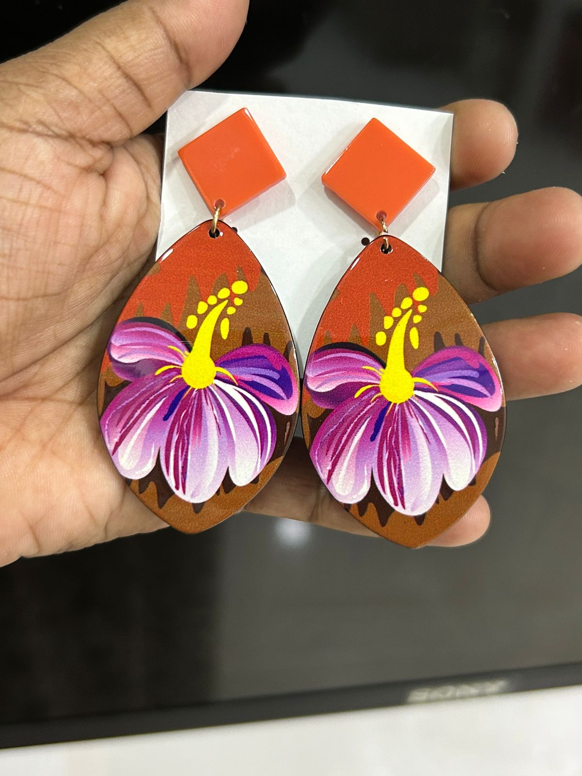 Fancy Hand painted earring