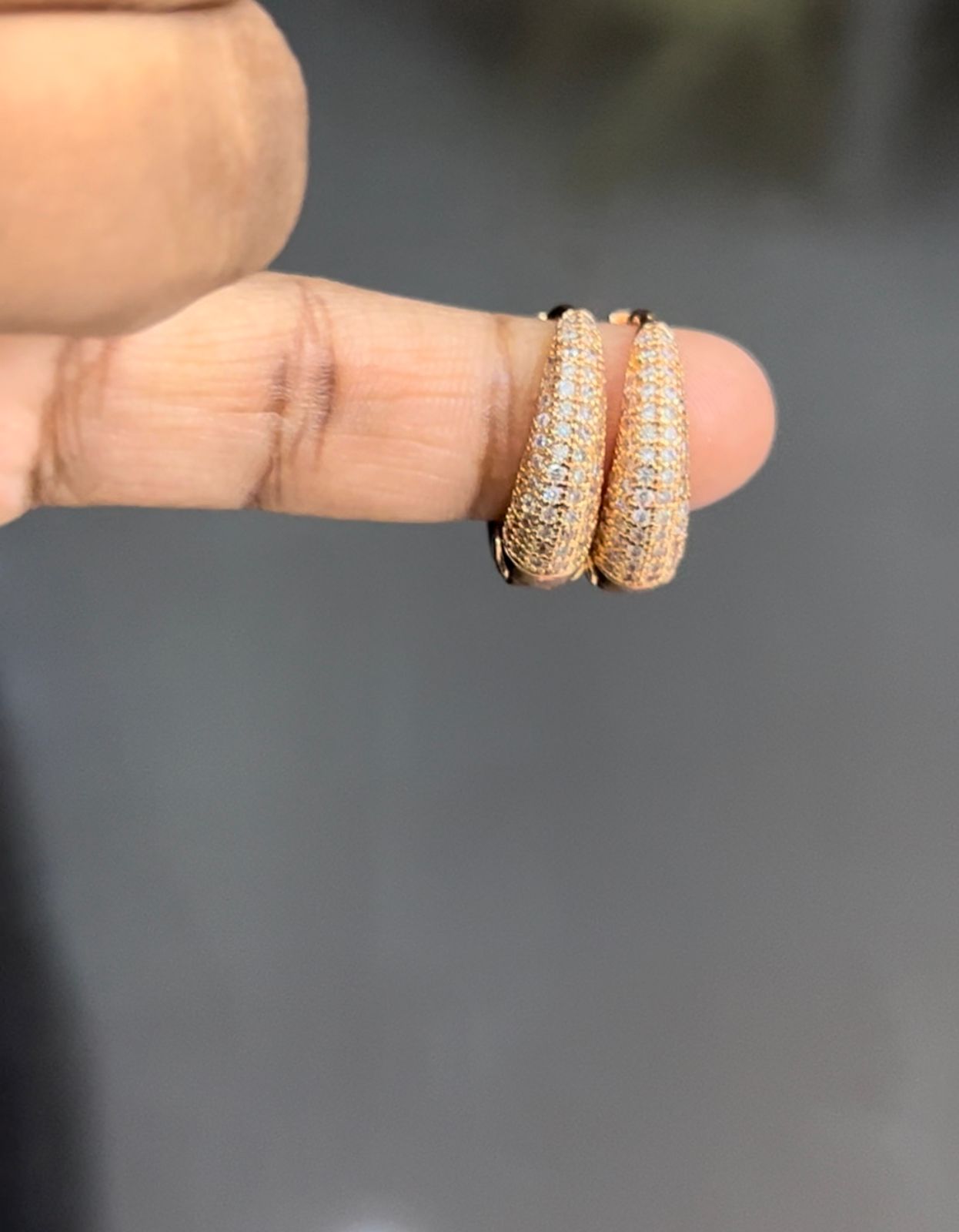 CZ  BALI EARRINGS WITH FULL STONES