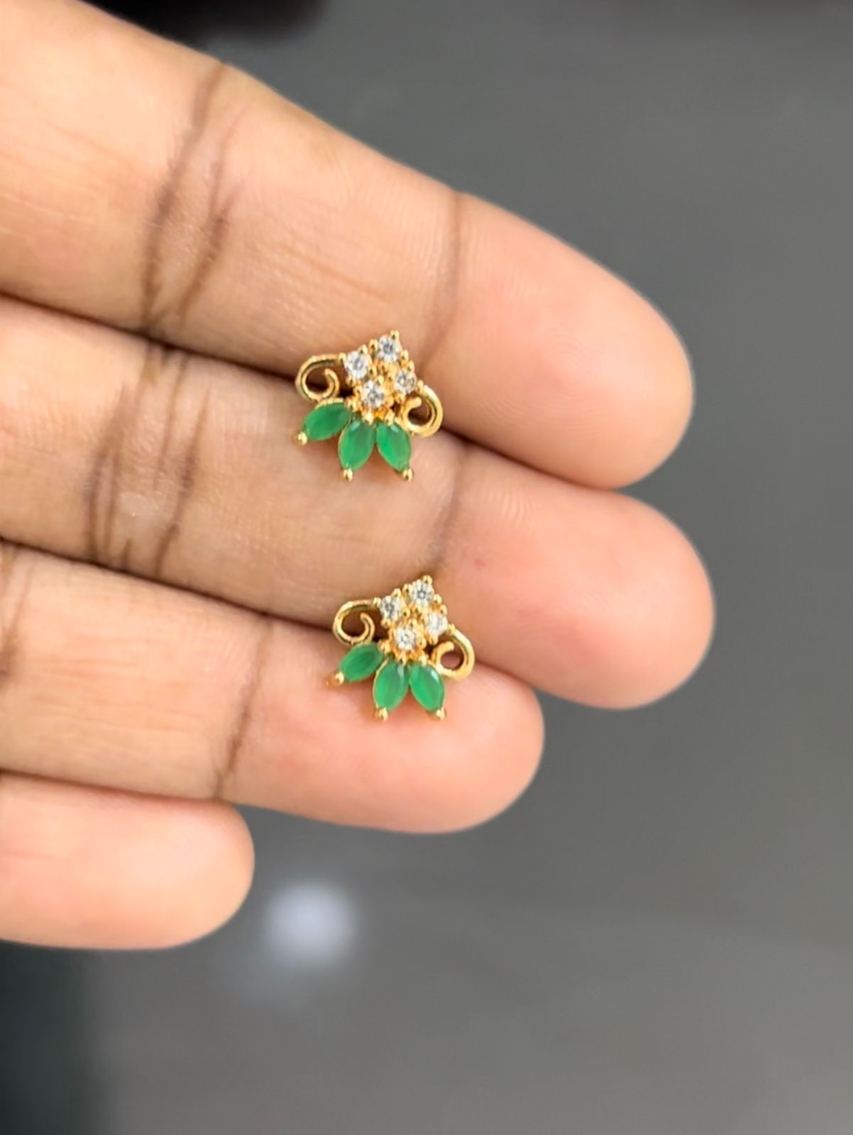 CZ CUTE CROWN EARRINGS