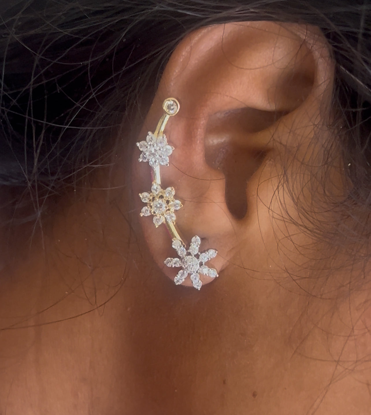 Flower ear cuffs ll party wear collection