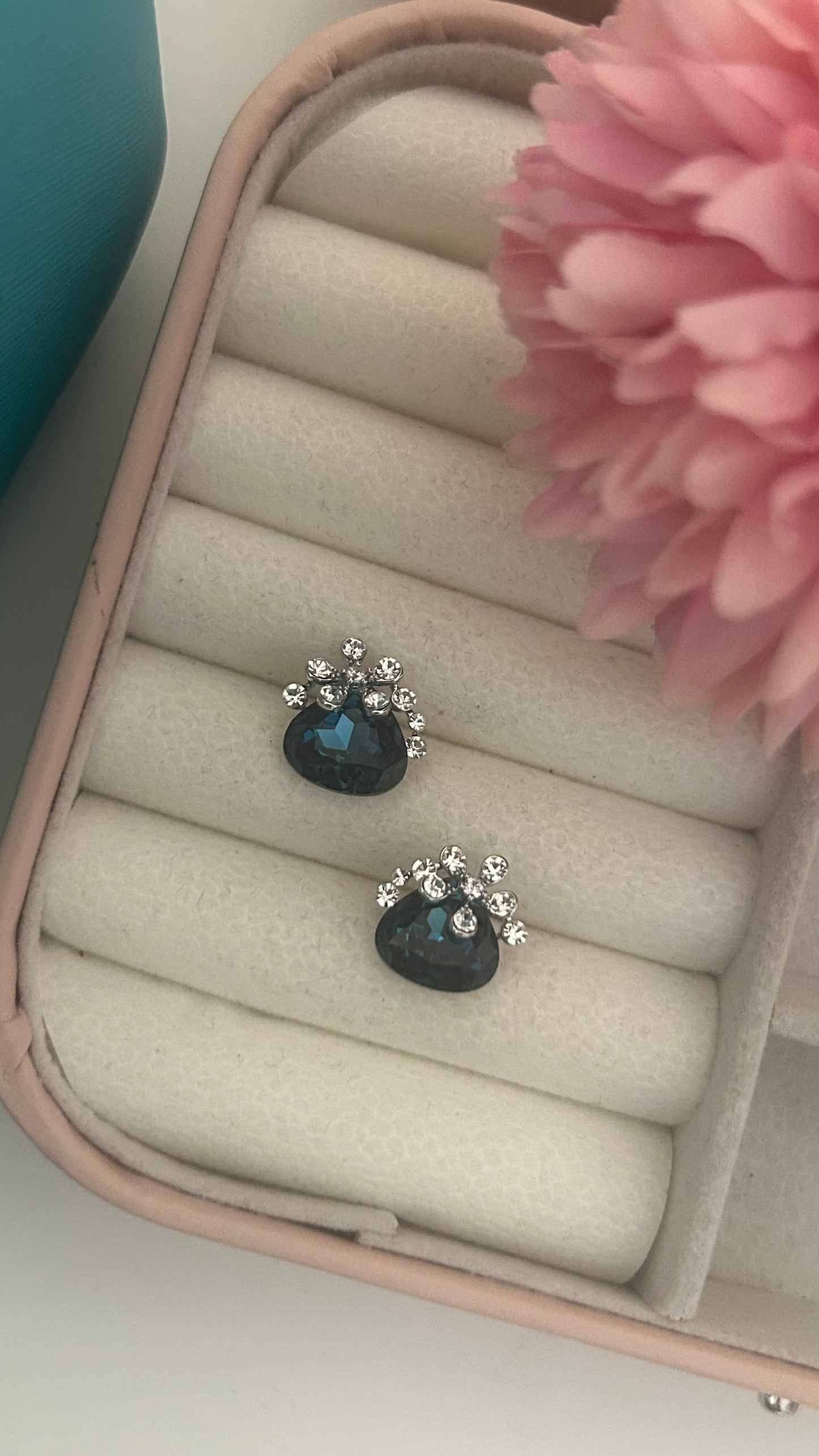 Evening Glam Blue Earrings – Perfect for Parties & Formal Wear