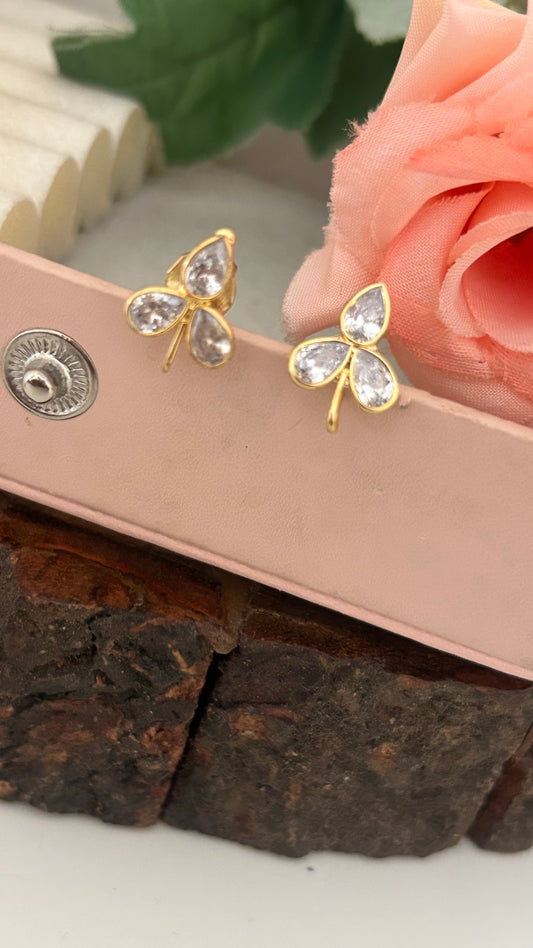 Polki Stud Earrings with Detachable Kundan Pearl Hanging | 2-in-1 Traditional Earrings